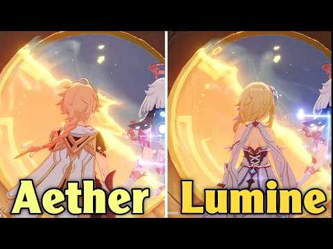 Aether & Lumine Differences You Never Noticed !