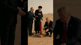 Putin, Khamenei & Trump Unite at Desert Oil Pump | Political Satire Visual #trump#funny#putin#memes