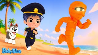 Monsters at the Beach! 🏝️🚨 | Monster Police | Kids Songs & Nursery Rhymes | Baby Blue