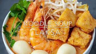 🔥 Authentic Laksa Noodle Soup Recipe – Spicy, Creamy & Flavorful! 🍜