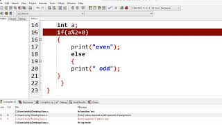 c program to find number is odd or even #program