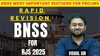 Rapid Revision BNSS 2023 for RJS Prelims 2025 by Vishal Sir  #rjs #judiciaryexam #bnss2023 #bnss