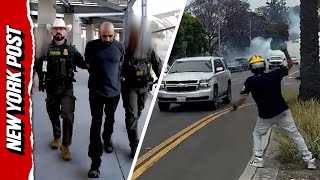 Brute on FBI’s ‘most wanted’ list for tossing cinderblocks during anti-ICE riots BUSTED