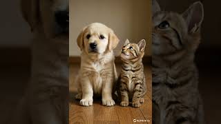 Puppy & Kitten: Exploring Toge... #kitten #funnyanimals #cutepets #catstagram