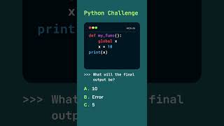 Watch Out for Scope! 🧠 #Shorts #python #programming #pythonriddles #shorts #youtubeshorts