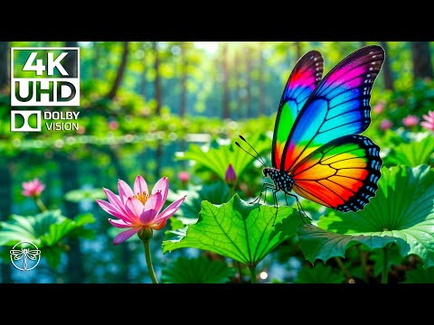 Whispers of Wings 4K 🦋🎼 | Relaxing Piano & Insect Flight in a Peaceful Garden Haven