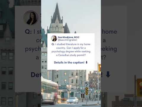 Can I apply for a psychology degree while seeking a Canadian study permit?