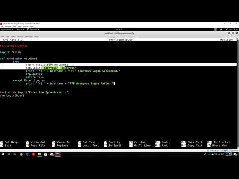 Anonymous FTP login attack