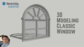 🏛️ How to Design a Classic Window in SketchUp! (Step-by-Step Tutorial)
