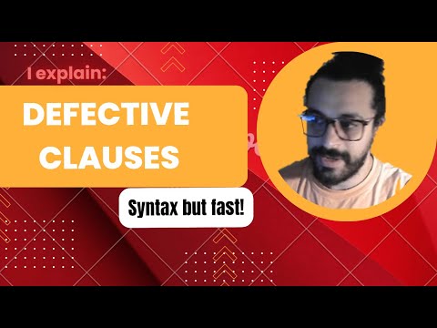 Syntax but Fast: Defective Clauses