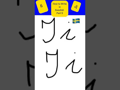 Learn to Write the Swedish Letters ’I’ & ’J’ #shorts #swedish #alphabet