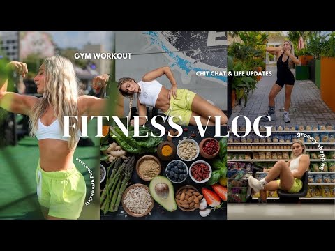 FITNESS VLOG: day in the life with a broken foot | grocery shopping, workout & chit chat