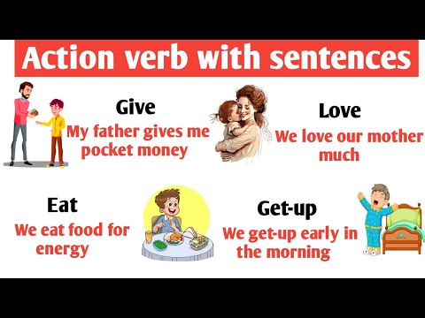 Action verb with sentences / English sentances / improve your spoken English