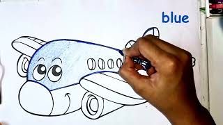 Fill The Airplane | kids Colors Drawing #kidscolors