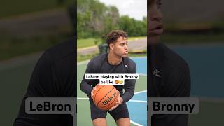 LeBron when he plays with Bronny‼️🤣 #nba #basketball #basketballshorts #lebronjames
