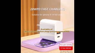 Check out PD20W Super Fast Charge USB Type C Charger 3A QC/PD3.0 Portable Adapter