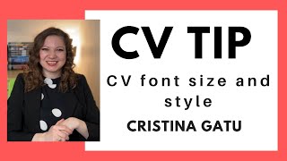 How to write CV (font size and style). CV Tips.