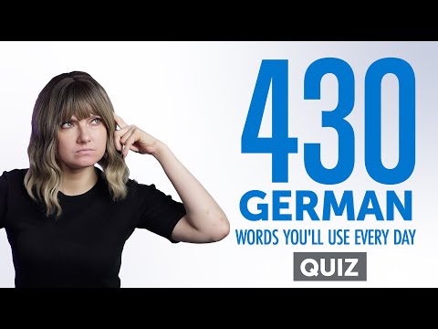 Quiz | 430 German Words You'll Use Every Day - Basic Vocabulary #83