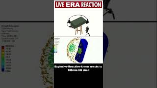 Explosive reactive armor reacts to 105mm  HE shell