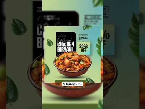 Food Poster Design Canva Tutorial | Digital Growth #howtodesignattractivepostincanva  #posterdesign