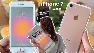iPhone 7 in 2025 💖 almost 10 years later, set up & iPhone 16 comparison. Is it still usable?