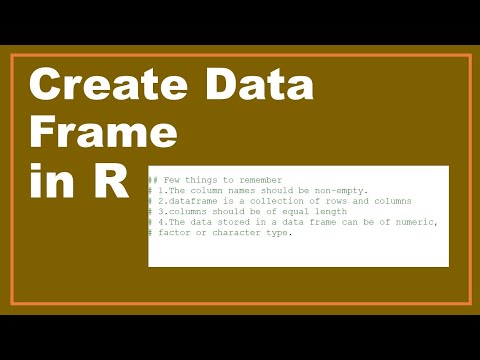 how to create dataframe in r | r programming
