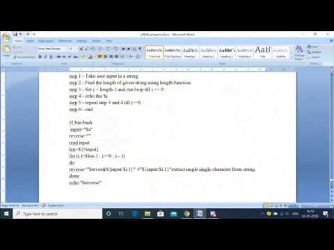 OS: Lecture #14 on Arrays and Strings in Shell Scripting