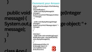 Java Tricky Quiz - 43!!#youtubeshorts #yt #ytshortsvideo #shorts #coding #ytshortsindia #new #coding