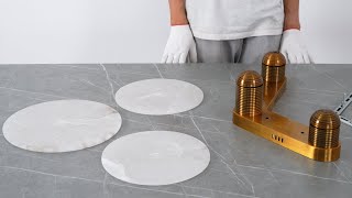 Round Alabaster Combination Wall Lamp