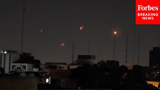 Footage Shows Iranian Missile Defense System Engaging Against Israeli Airstrikes Over Tehran