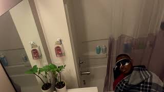 Sleep like never before - Napping in the bathroom room while the shower runs