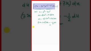 Integration By Substitution | Class 12th integration Problem #maths #shorts