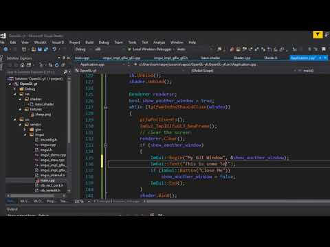 C++ OpenGL Episode 14 (Timelapse) GUI Interface for debugging