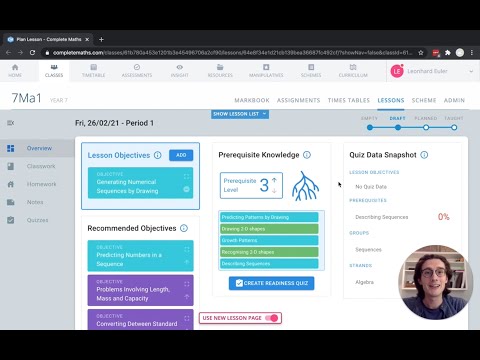 Lesson Page Update on the Complete Mathematics Platform