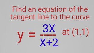Find The Equation of the Tangent Line (Differential Calculus)