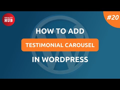 How To Add Testimonial Carousel In WordPress | WordPress Tutorial