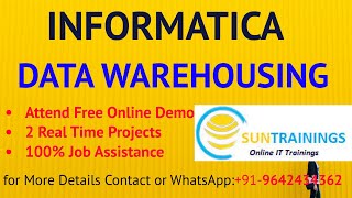 #Informatica Training | Data Warehousing Part 2 | #Informatica Online Training  | #SUN Trainings