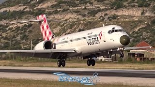 "Black Nose" Volotea Boeing 717 - Landing at Split Airport LDSP/SPU