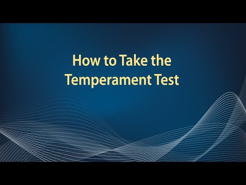 How to Take the Temperament Test