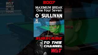 Ronnie O'Sullivan Maximum Break 147  Against Mark Selby #ronnieosullivan #snooker #shorts #ronnie