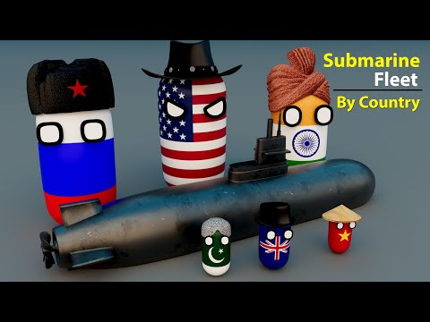 Which country has the largest number of submarines | Country scaled by submarines fleet