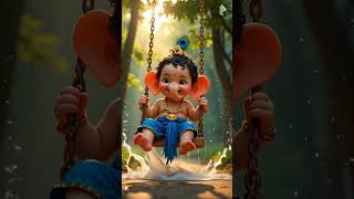 jhula jhule bappa #bappa #ganesh #ganpati #cute #trend #youtubeshorts #jhula #love #marathi #swing