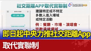 即日起 中央力推社交距離App取代實聯制