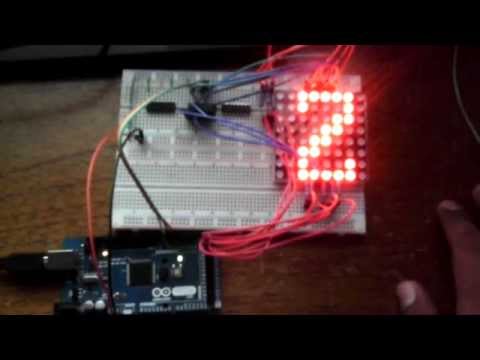 [Arduino] Matriz Led 8x8 + 74HC595(columnas)