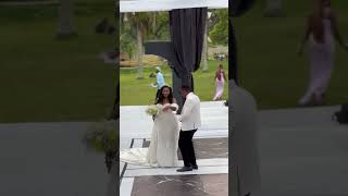 Bride and groom vibes at the entrance..