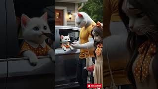 Kitten’s First Day of School😭💕 | Viral Cat Animation #cutekitten #firstdayofschool #viralcat