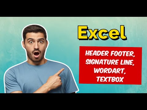 Text group in excel | Header Footer | Textbox | Signature Line | Object
