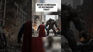 WEIRD Superman vs Doomsday Fight #dccomics #ai #superman #veo3