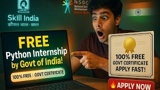 Free Python Internship with certificate 2025 | Govt Certificate by Skill India | Beginner friendly