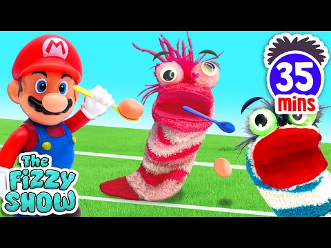 Best Of Fizzy & Super Mario Playing Sports, Games & Oozy Doozy Surprises | Fun Compilation For Kids